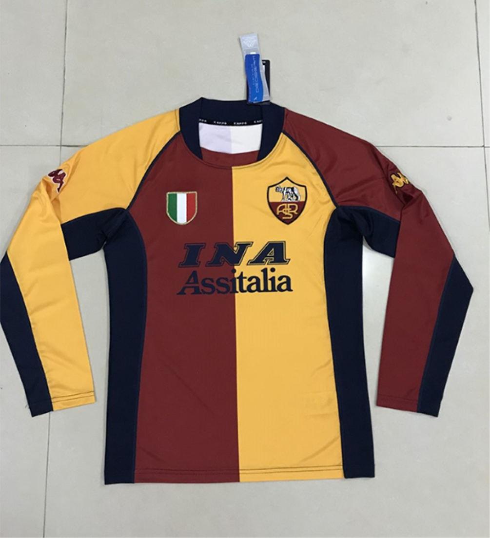 AAA Quality Roma 01/02 Home Long Soccer Jersey